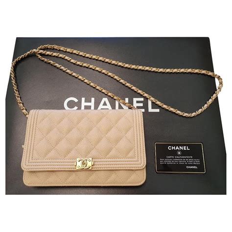 chanel woc black hardware|Chanel beige wallet on chain.